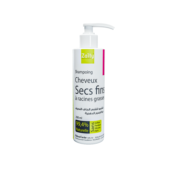 shampoing cheveux secs à racines grasses 200ml